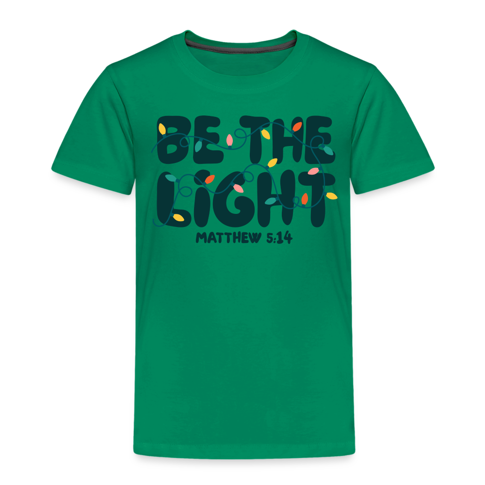 Be the Light Christmas Toddler Shirt - kelly green