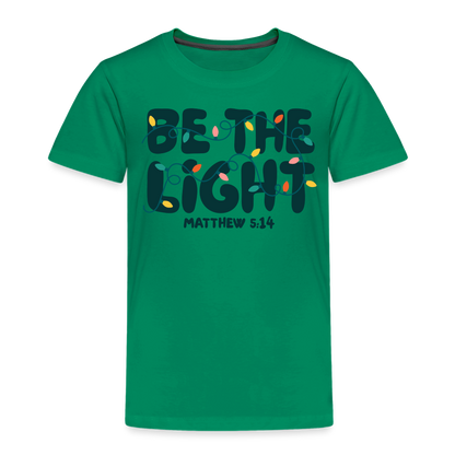 Be the Light Christmas Toddler Shirt - kelly green