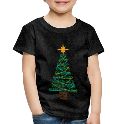 Names of Jesus Christmas Tree Toddler Shirt - charcoal grey