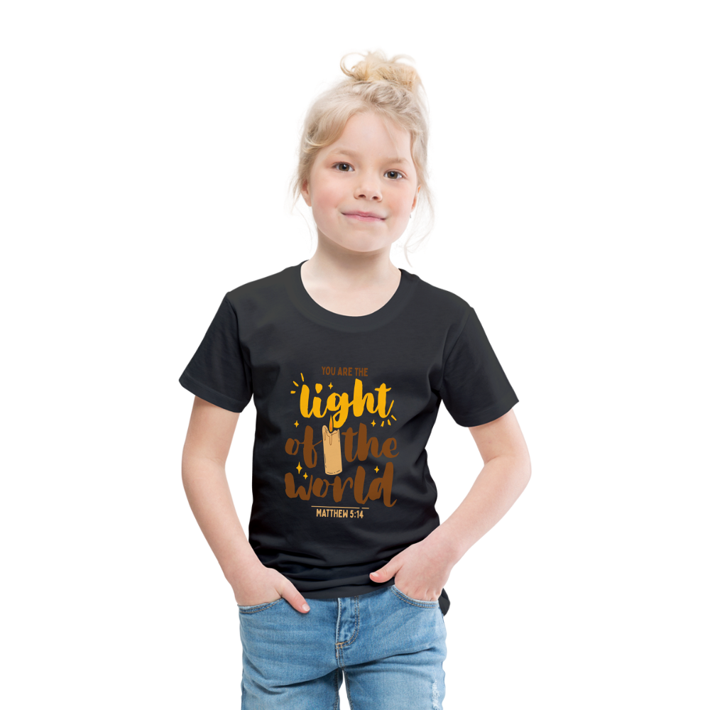 You are the Light of the World (Candle) Toddler T-Shirt - black