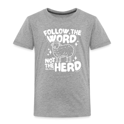 Follow the Word (W) Toddler T-Shirt - heather gray