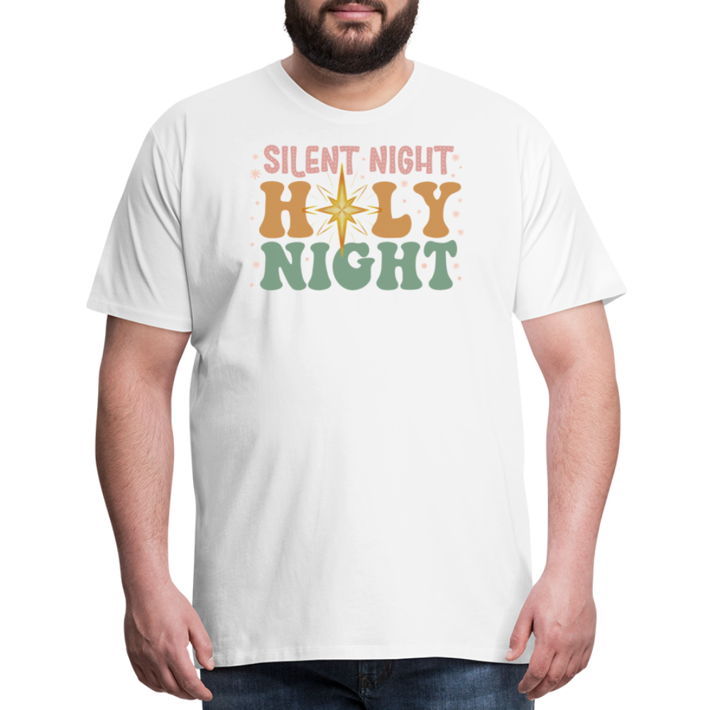 Silent Night Christmas Family Men's Premium T-Shirt - white