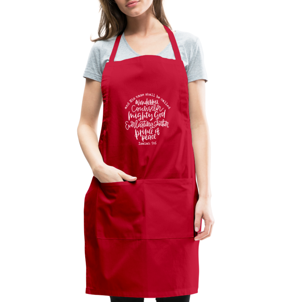 And His Name Shall Be Called Apron - red