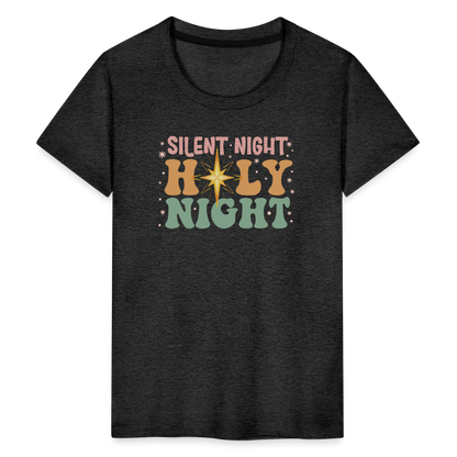 Silent Night Christmas Family Kids' Premium T-Shirt - charcoal grey