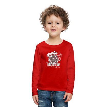 Party Like its 1517 (W) Reformation Day Kid's Long Sleeve Shirt - red