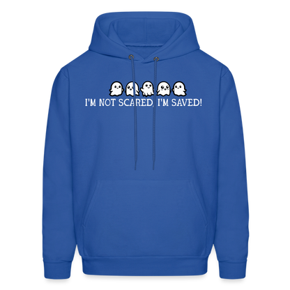 I'm Not Scared I'm Saved (W) Men's Hoodie - royal blue