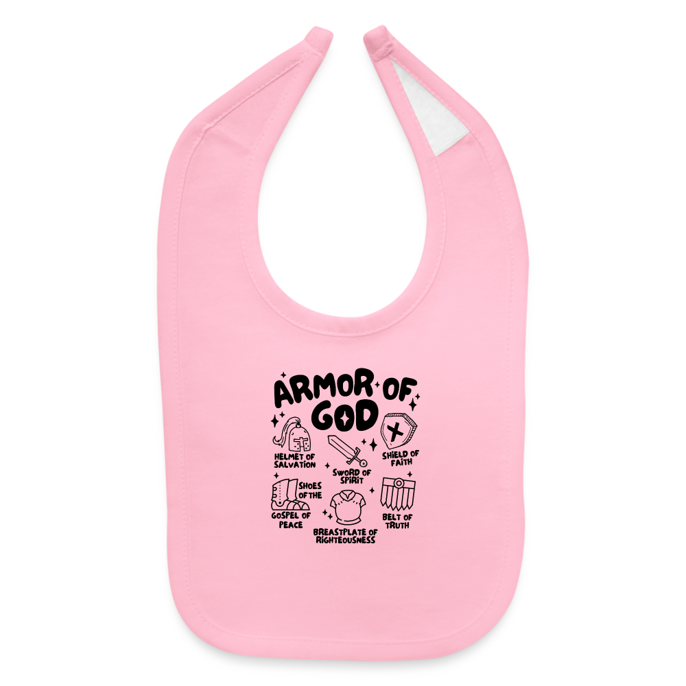 Armor of God Baby Bib - light pink