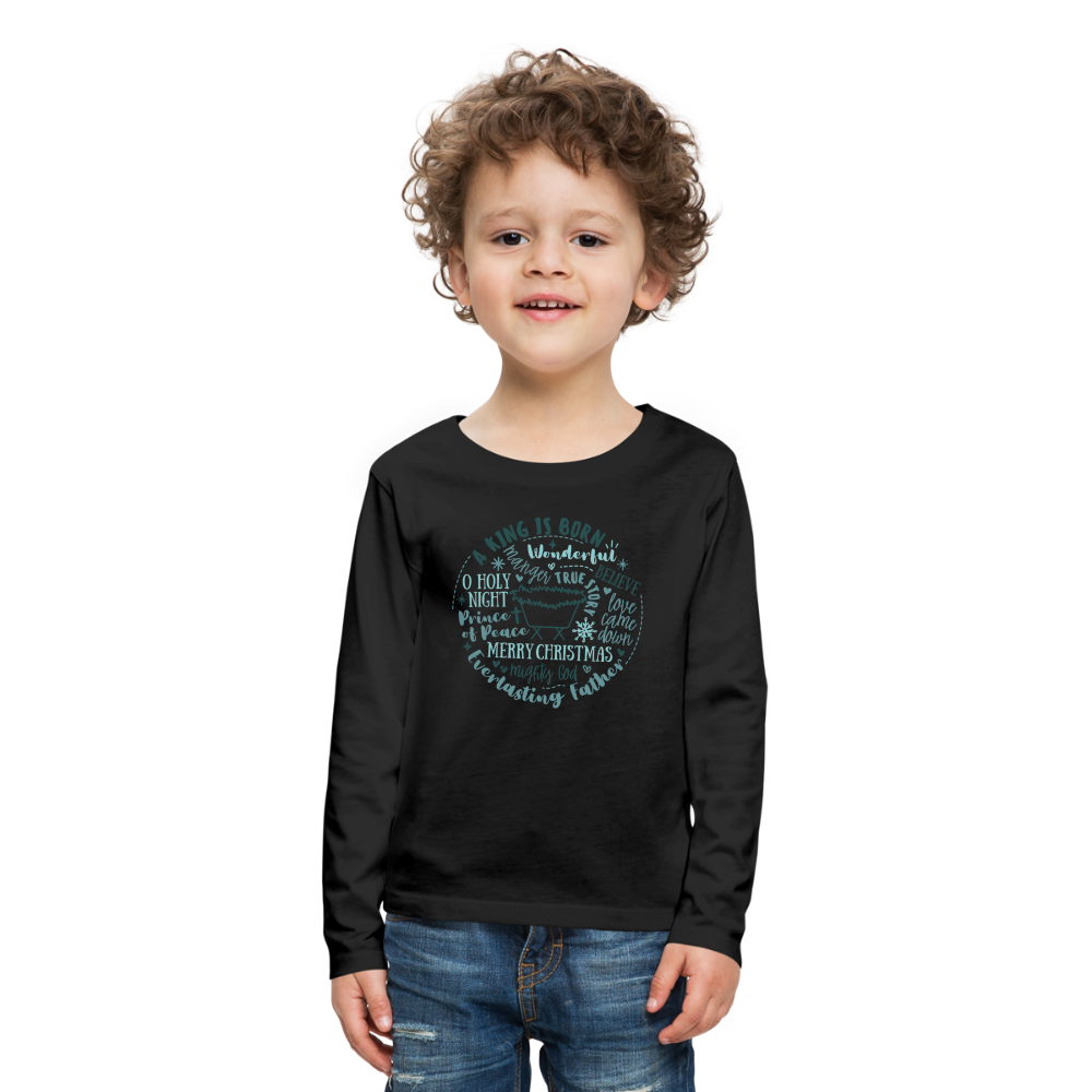 Manger Collage (W) Kid's Long Sleeve Shirt - black