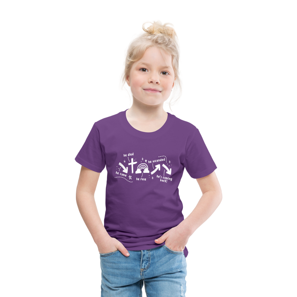 He Came He Died He Rose (W) Toddler T-Shirt - purple