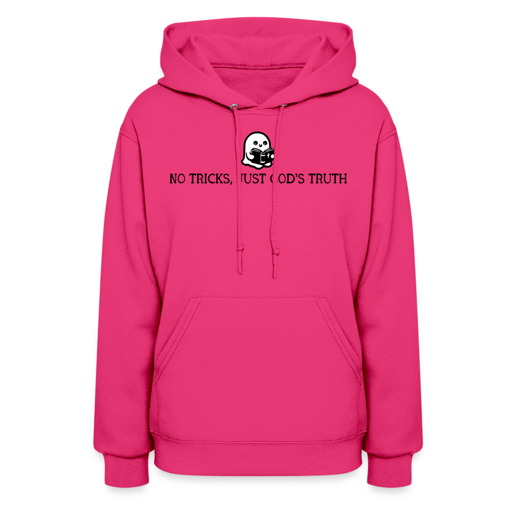 No Tricks Just God's Truth (Bible) Women's Hoodie - fuchsia