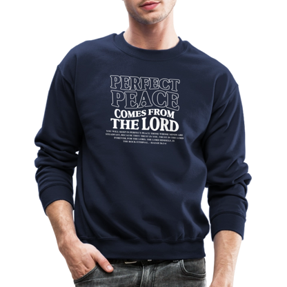 Perfect Peace Comes from the Lord Men's Sweater - navy