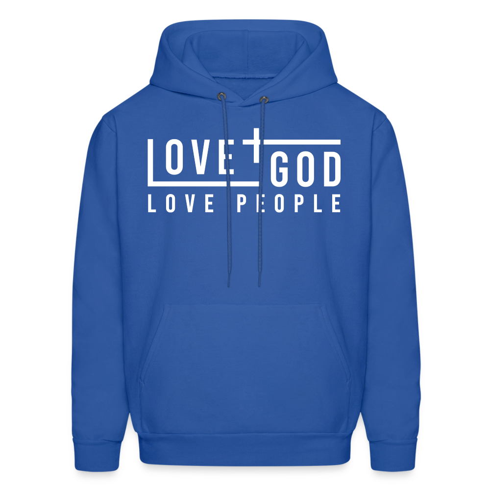 Love God Love People Men's Hoodie - royal blue