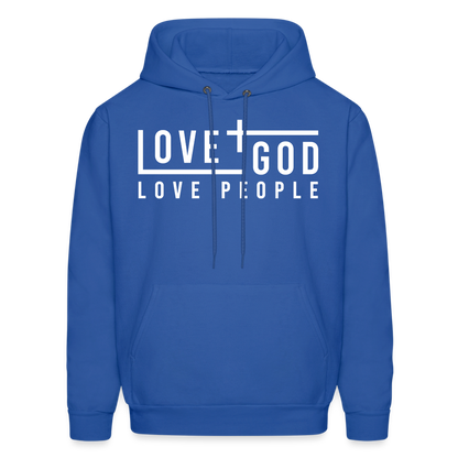 Love God Love People Men's Hoodie - royal blue