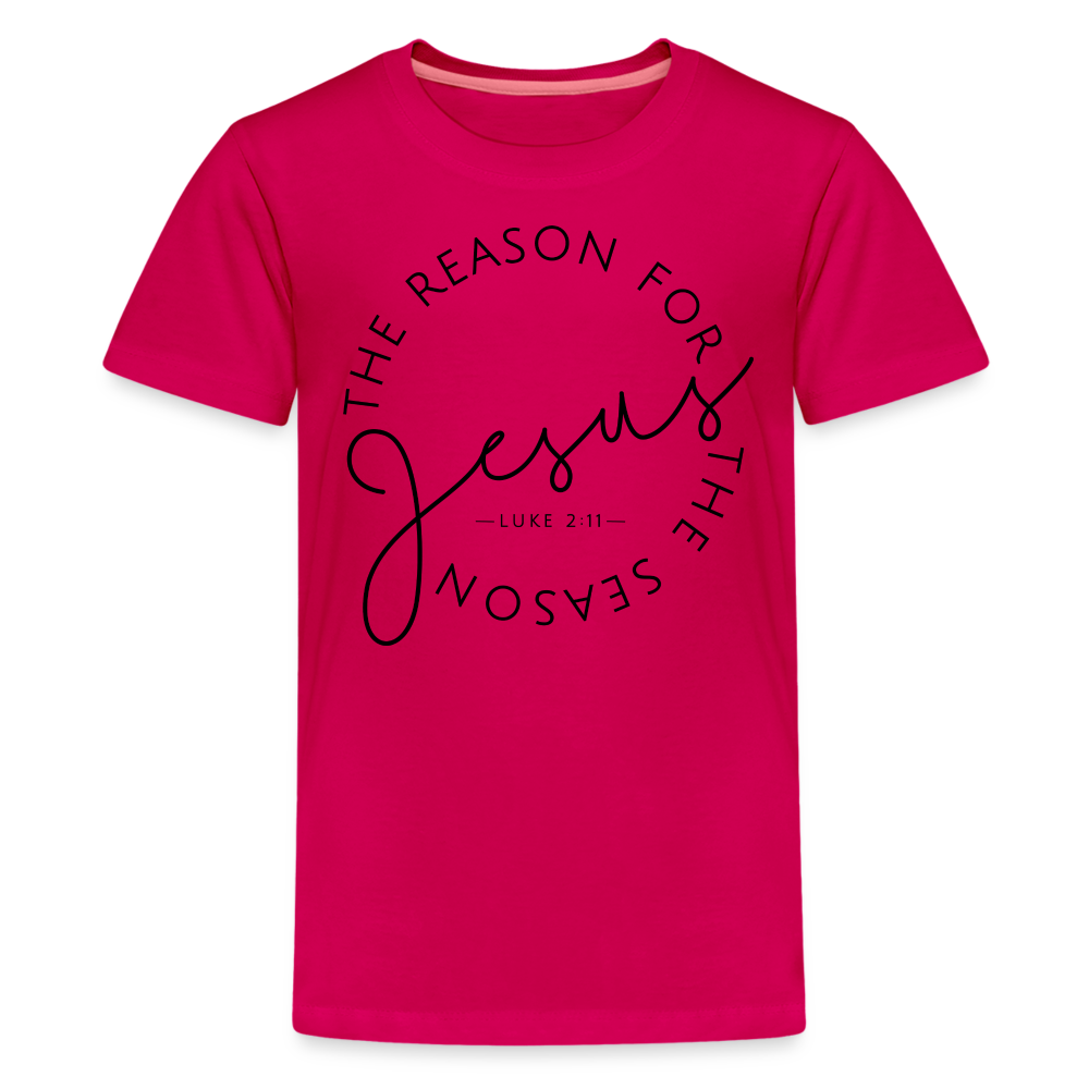 The Reason for the Season Christmas Kids' Premium T-Shirt - dark pink