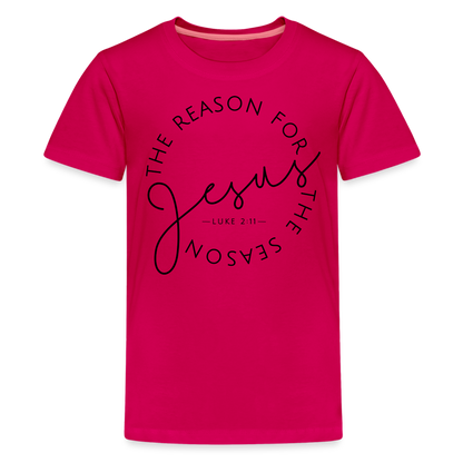 The Reason for the Season Christmas Kids' Premium T-Shirt - dark pink