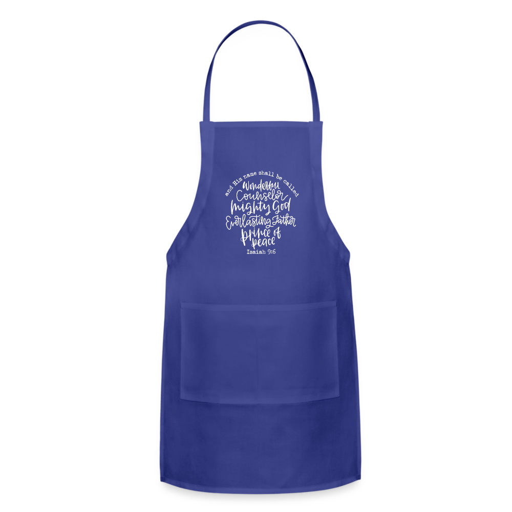 And His Name Shall Be Called Apron - royal blue