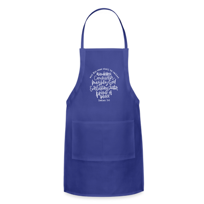 And His Name Shall Be Called Apron - royal blue