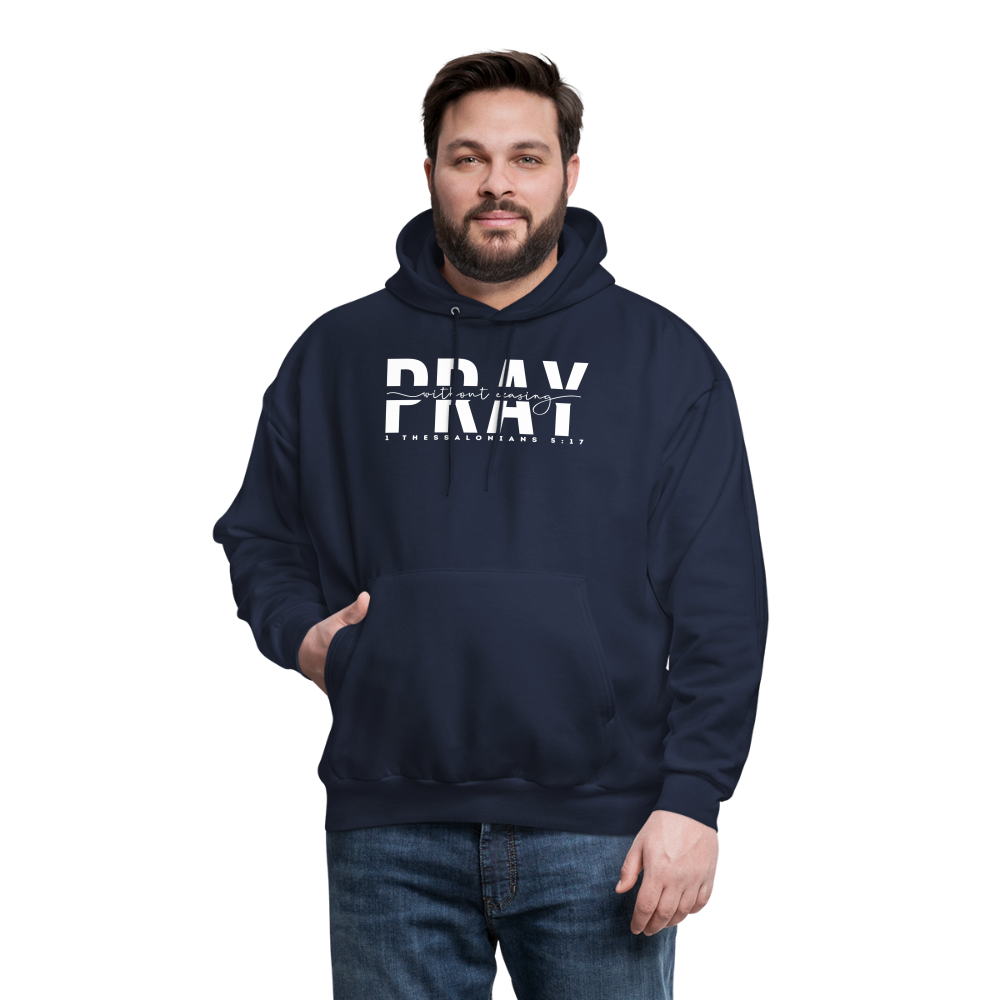 Pray Without Ceasing (W) Men's Hoodie - navy