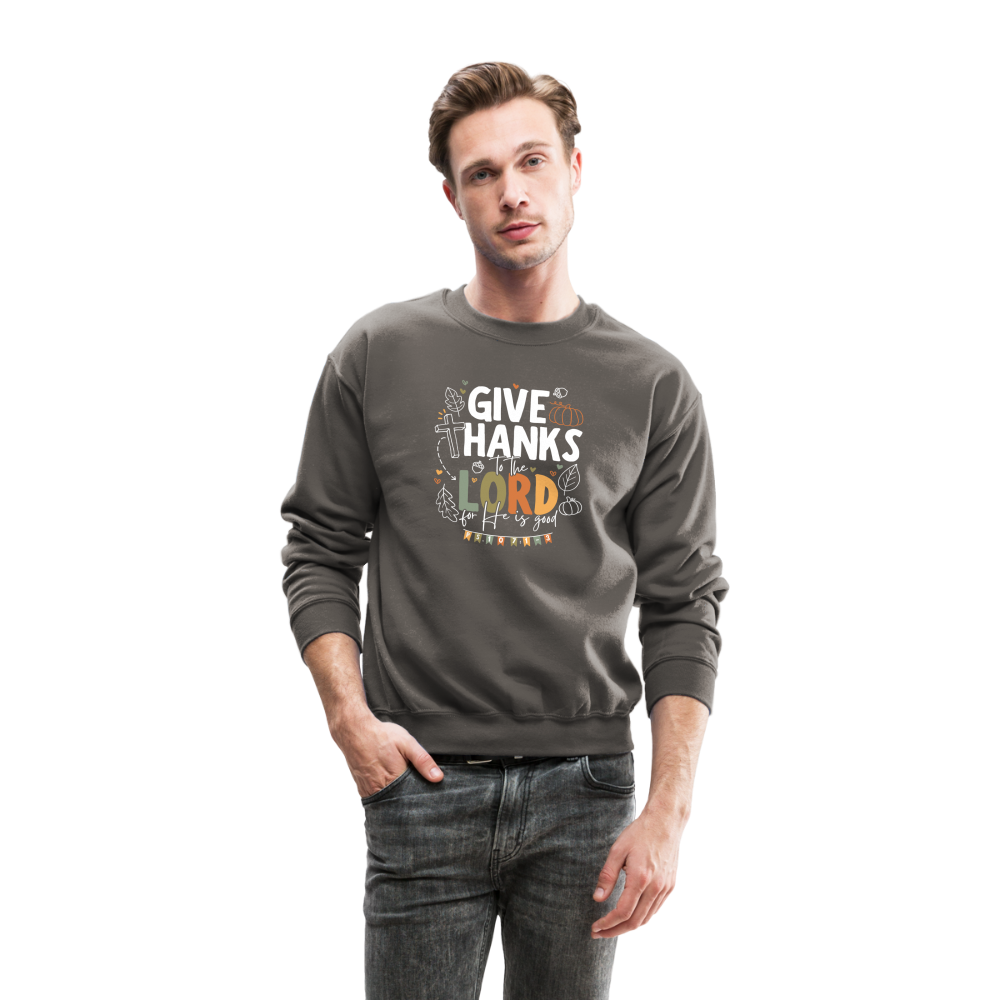 Give Thanks to the Lord (W, Color) Men's Sweater - asphalt gray