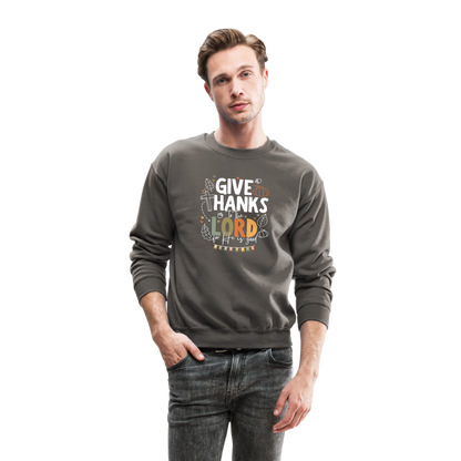 Give Thanks to the Lord (W, Color) Men's Sweater - asphalt gray