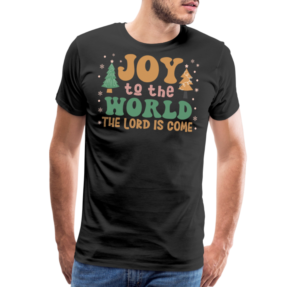 Joy to the World Christmas Family Men's Premium T-Shirt - black