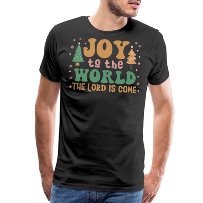 Joy to the World Christmas Family Men's Premium T-Shirt - black