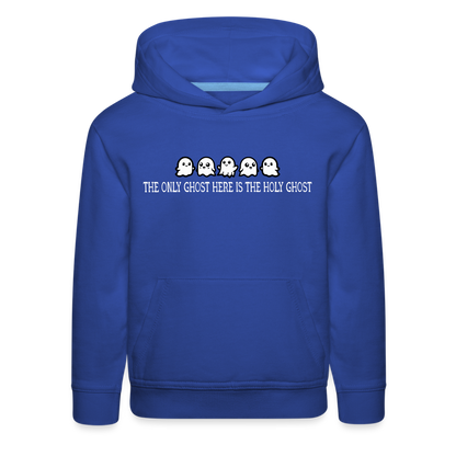 The Only Ghost Here is the Holy Ghost (W) Kid's Hoodie - royal blue