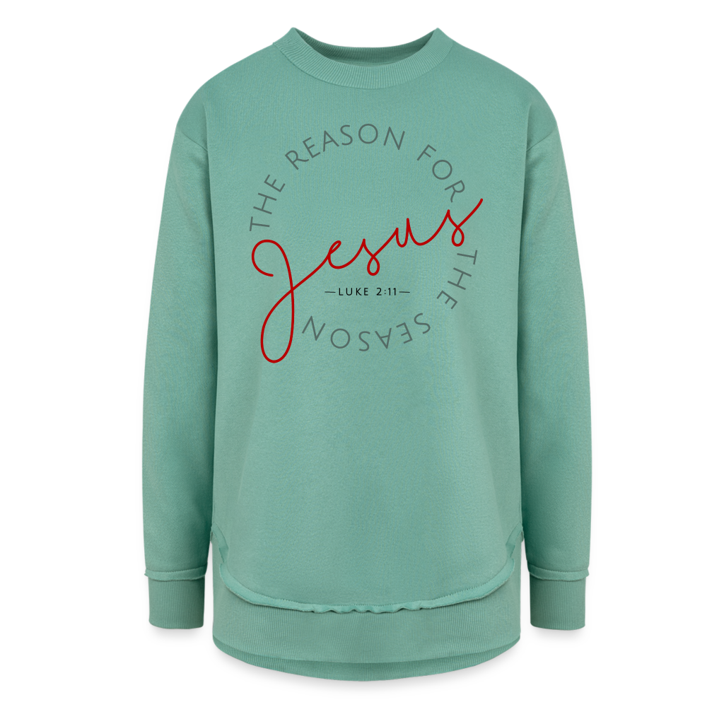 The Reason for the Season Christmas Women's Weekend Tunic Fleece Sweatshirt - saltwater