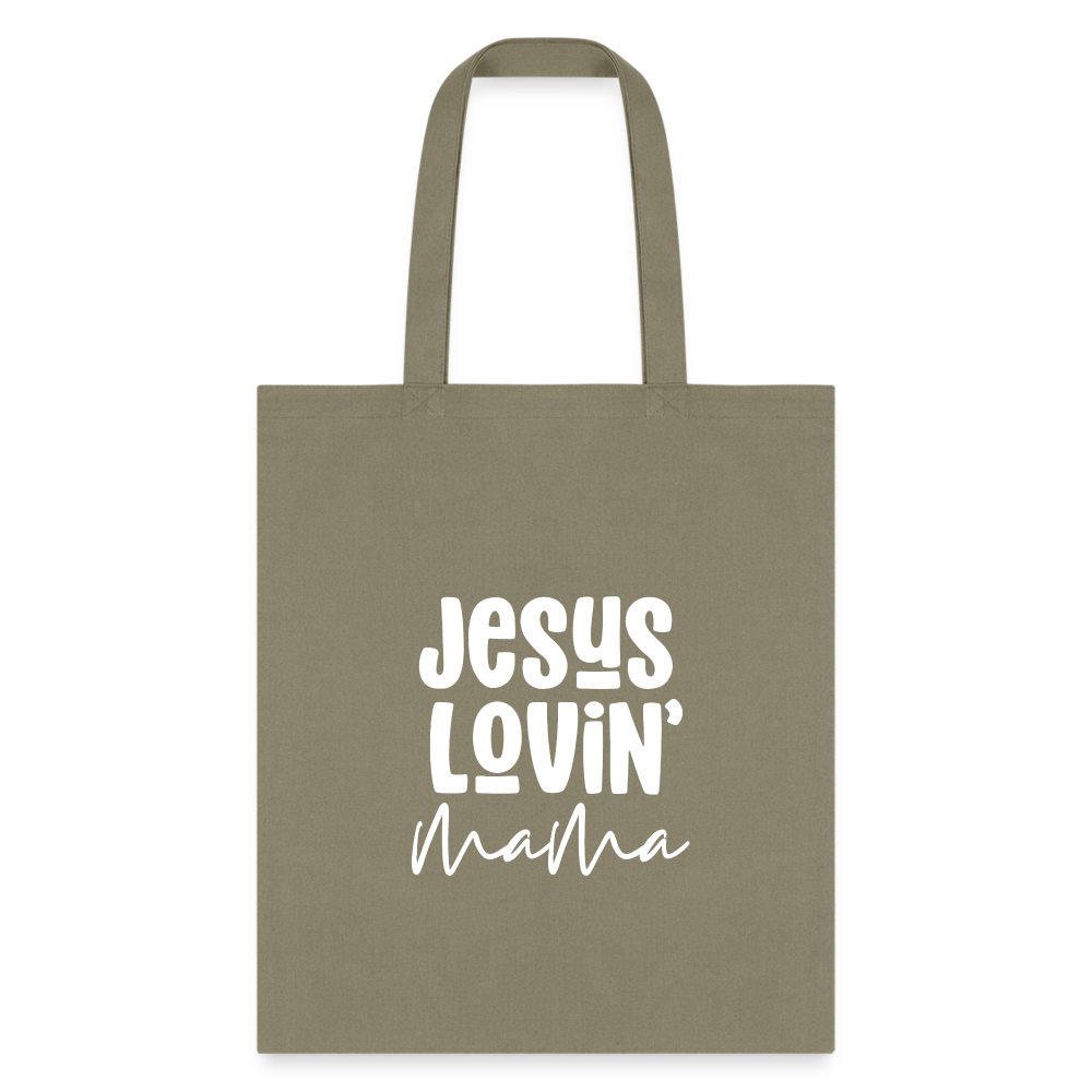 Jesus Lovin Mama Tote Bag - khaki