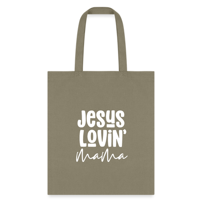 Jesus Lovin Mama Tote Bag - khaki