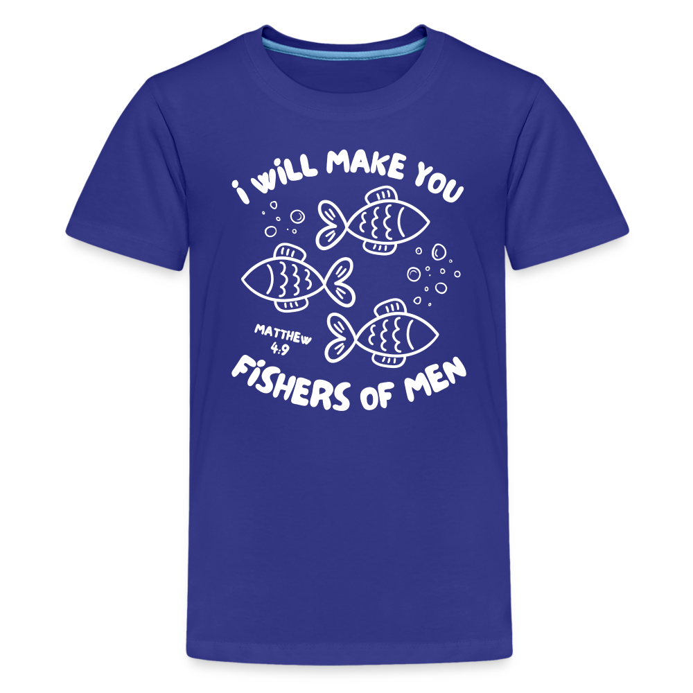 I Will Make You Fishers of Men (W) Kid's T-Shirt - royal blue