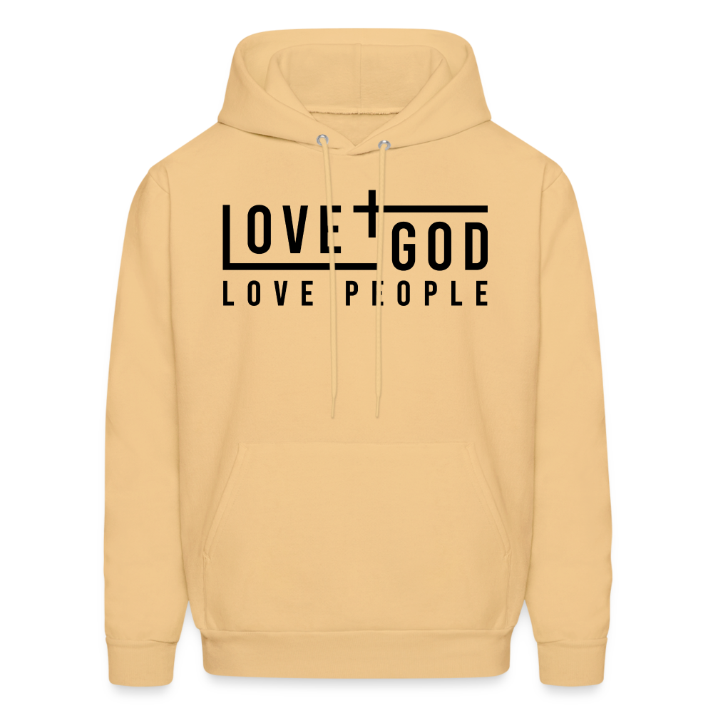 Love God Love People Men's Hoodie - light yellow