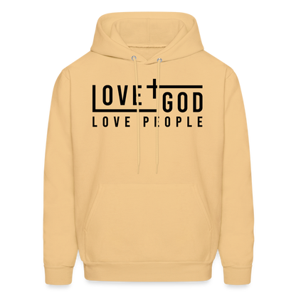 Love God Love People Men's Hoodie - light yellow