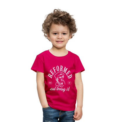 Reformed & Loving It (W) Reformation Day Toddler T-Shirt - dark pink