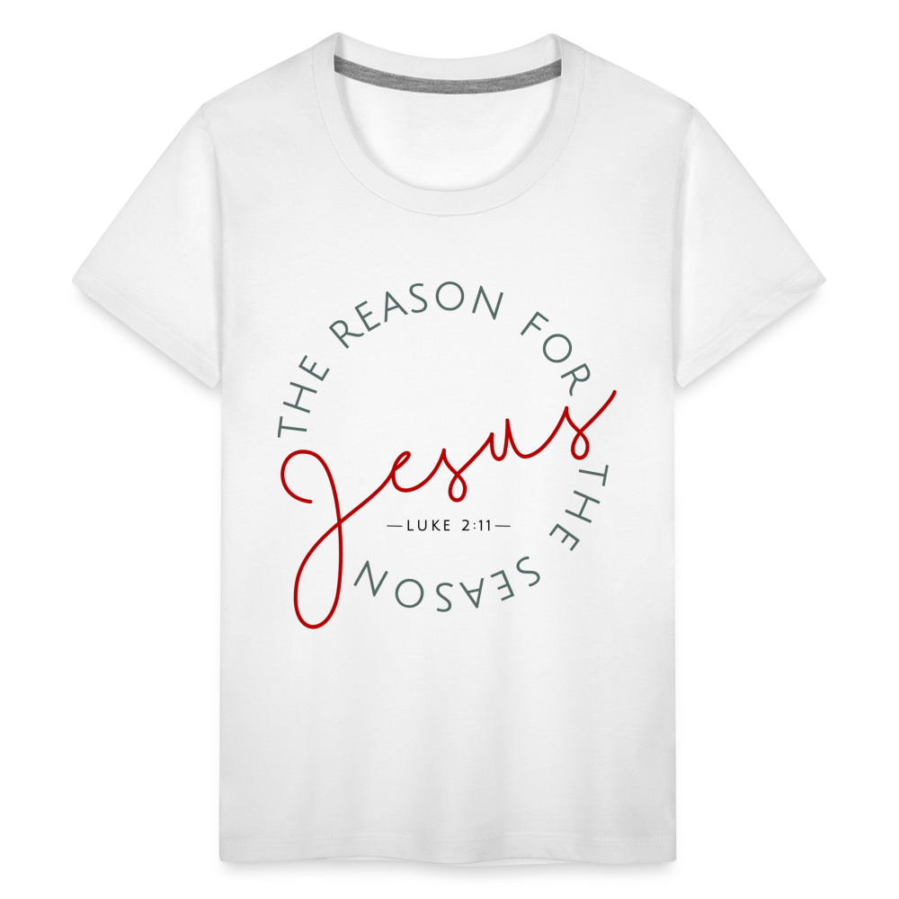 The Reason for the Season (Color) Christmas Kids' Premium T-Shirt - white