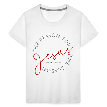 The Reason for the Season (Color) Christmas Kids' Premium T-Shirt - white