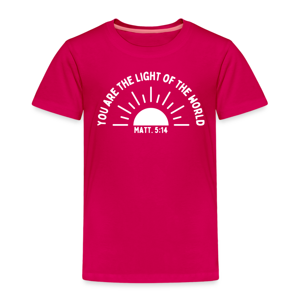 You are the Light of the World (W) Toddler T-Shirt - dark pink