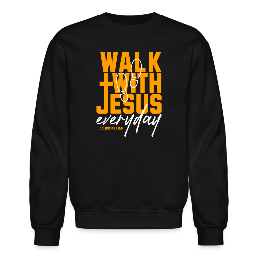 Walk with Jesus Everyday Men's Sweater - black