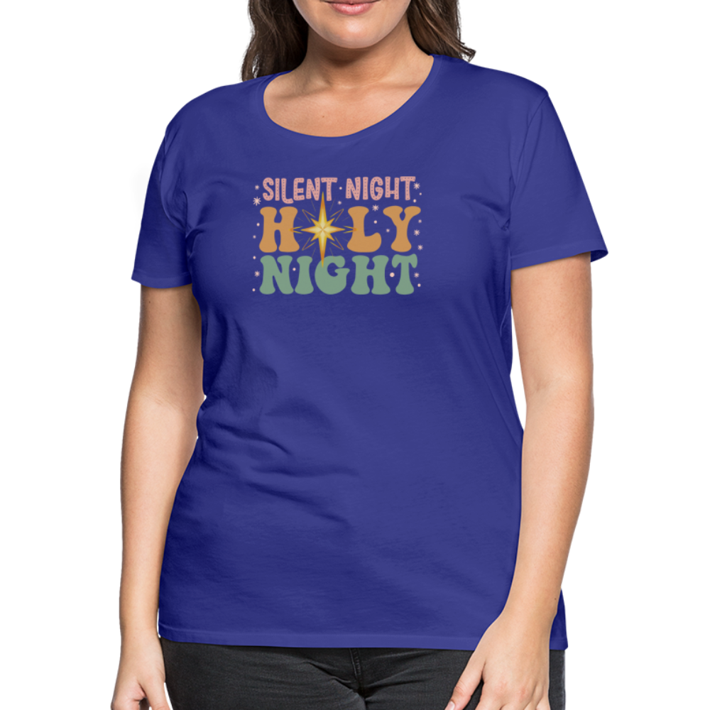 Silent Night Christmas Family Women’s Premium T-Shirt - royal blue