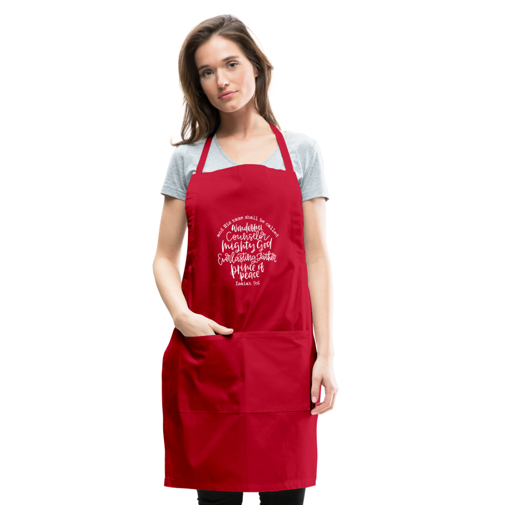 And His Name Shall Be Called Apron - red