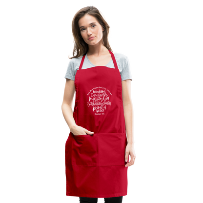 And His Name Shall Be Called Apron - red