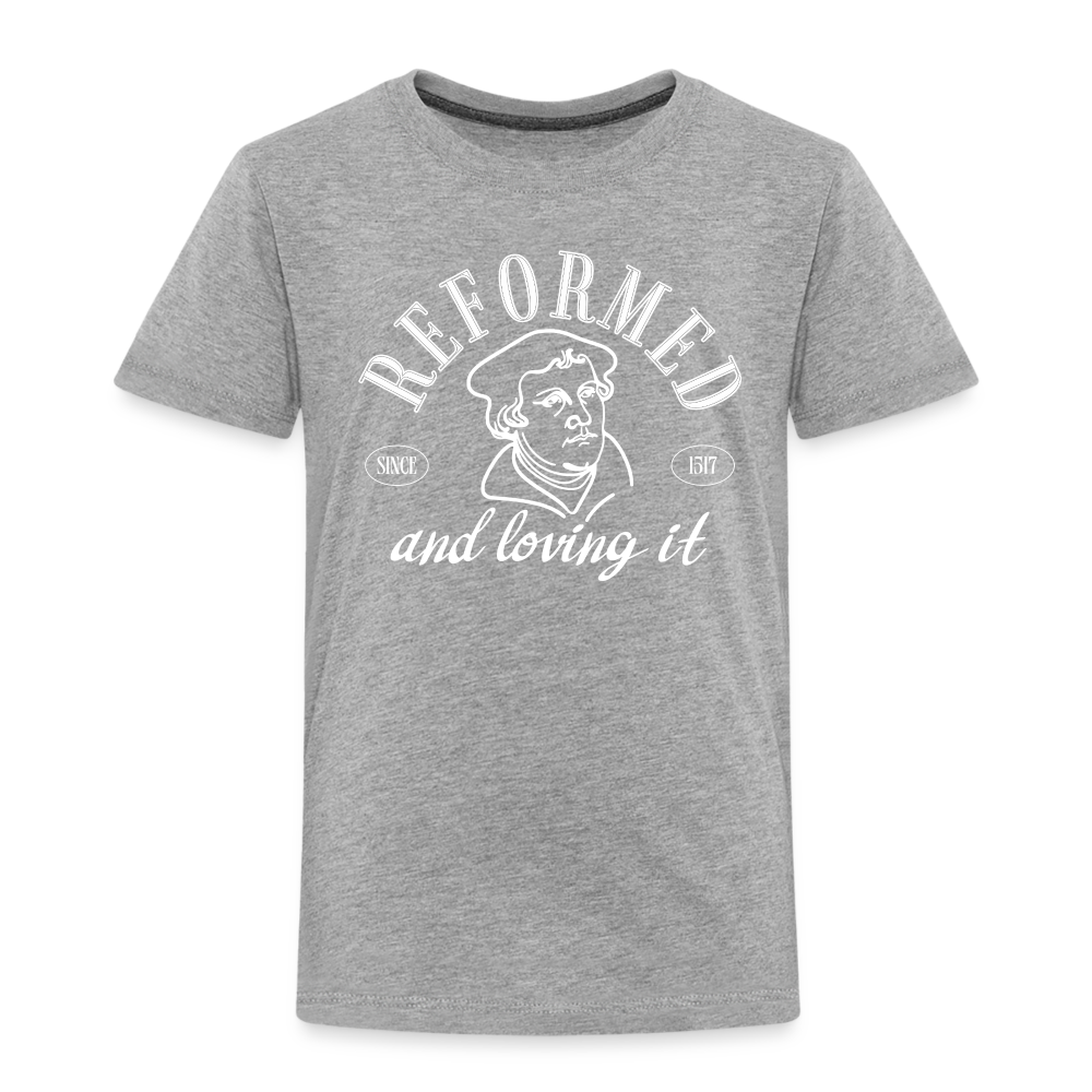 Reformed & Loving It (W) Reformation Day Toddler T-Shirt - heather gray