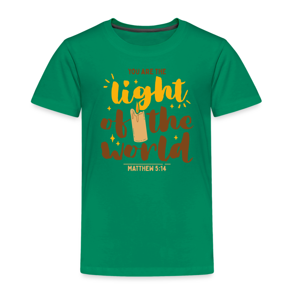 You are the Light of the World (Candle) Toddler T-Shirt - kelly green