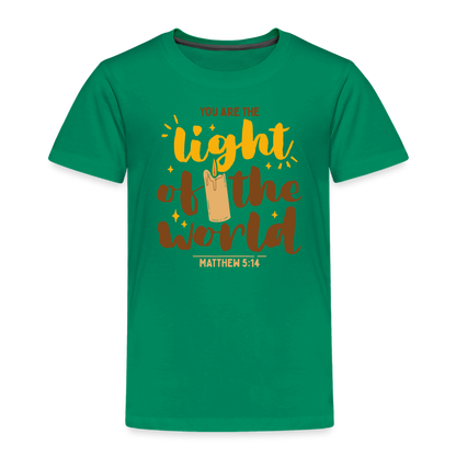 You are the Light of the World (Candle) Toddler T-Shirt - kelly green