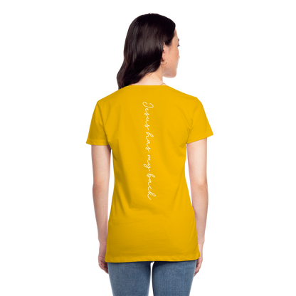 Jesus has My Back Women's T-Shirt - sun yellow