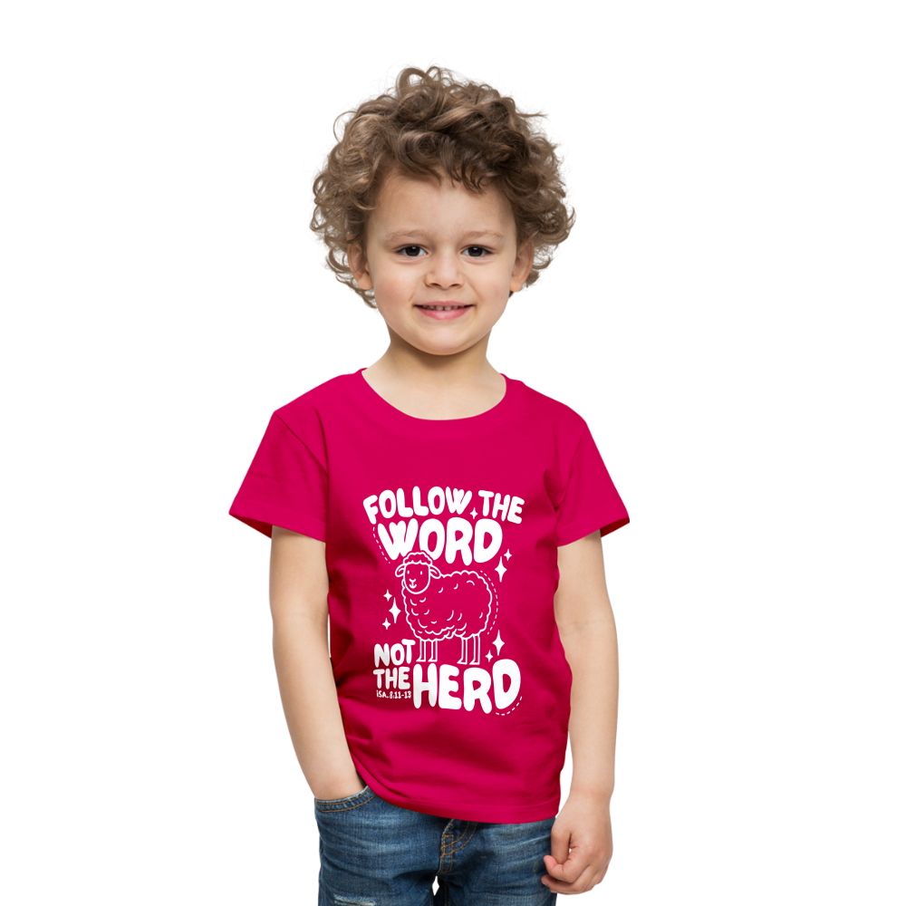 Follow the Word (W) Toddler T-Shirt - dark pink