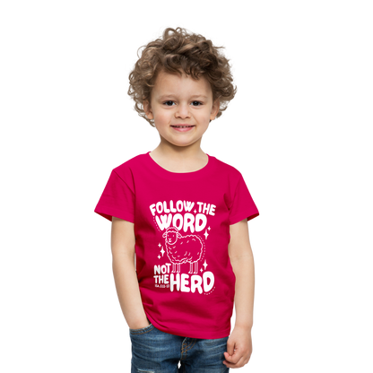 Follow the Word (W) Toddler T-Shirt - dark pink