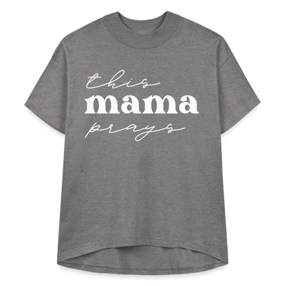 This Mama Prays (W) Women's Hi Lo T-Shirt - granite heather 