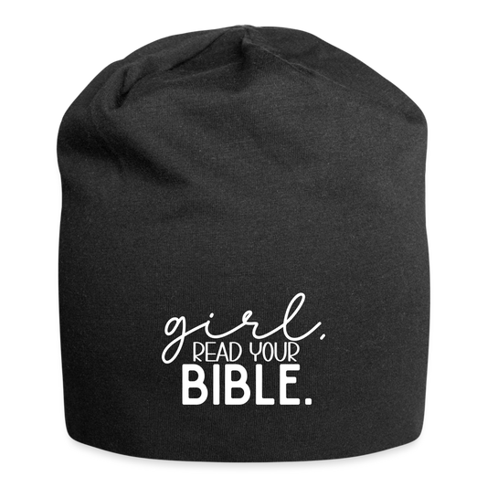 Girl Read Your Bible Beanie - black