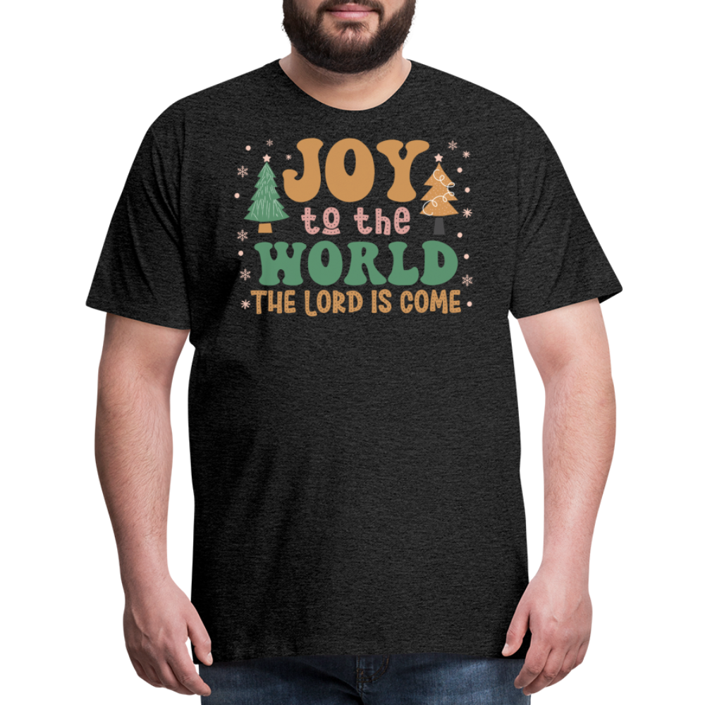 Joy to the World Christmas Family Men's Premium T-Shirt - charcoal grey